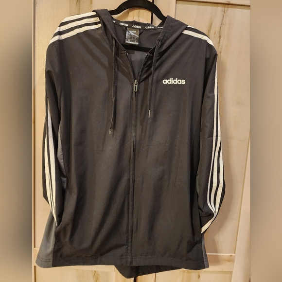 Adidas Climalite Lightweight Hooded Track Jacket, Windbreaker - Picture 4 of 7
